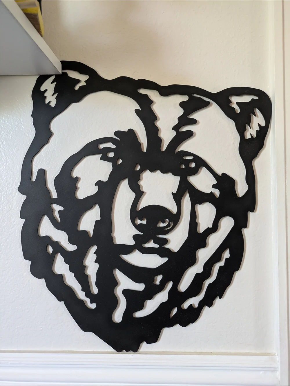 Black Bear Head Metal Wall Art - Accent Wall Decor